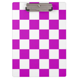 Pranchetas Padrão de Verificação Branco Roxo