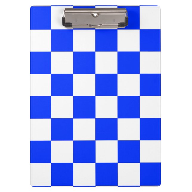Pranchetas Padrão de Xadrez Azul Branco Xadrez (Frente)