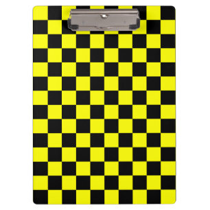 Pranchetas Padrão de Xadrez Preto e Amarelo