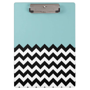Pranchetas Padrão de ziguezague preto e branco, Chevron, azul
