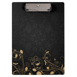 Pranchetas Padrão Decorativo Preto e Dourado