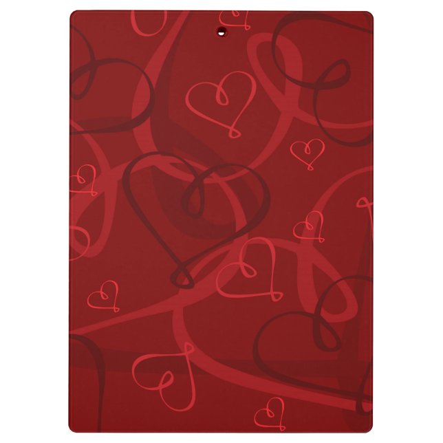 Pranchetas Padrão do coração vermelho (Verso)