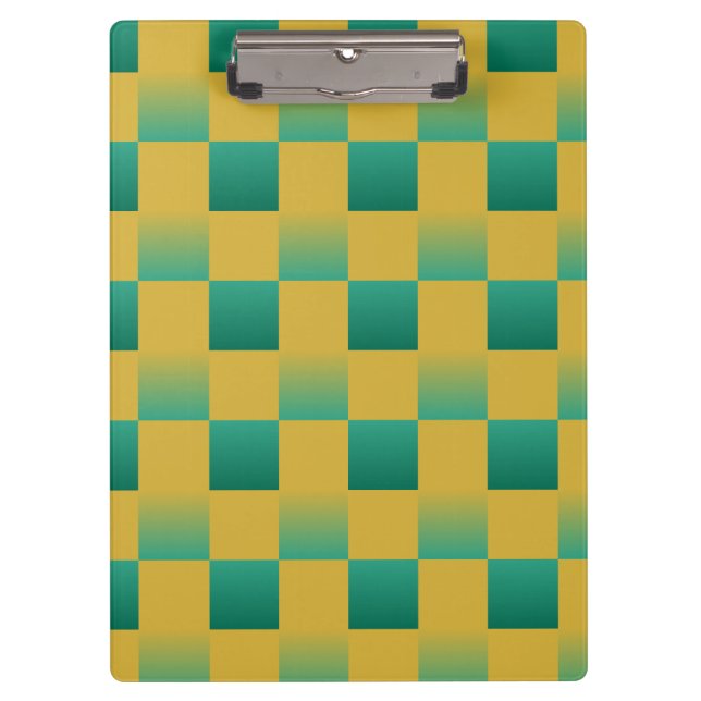 Pranchetas Padrão elegante em verde e ouro (Frente)