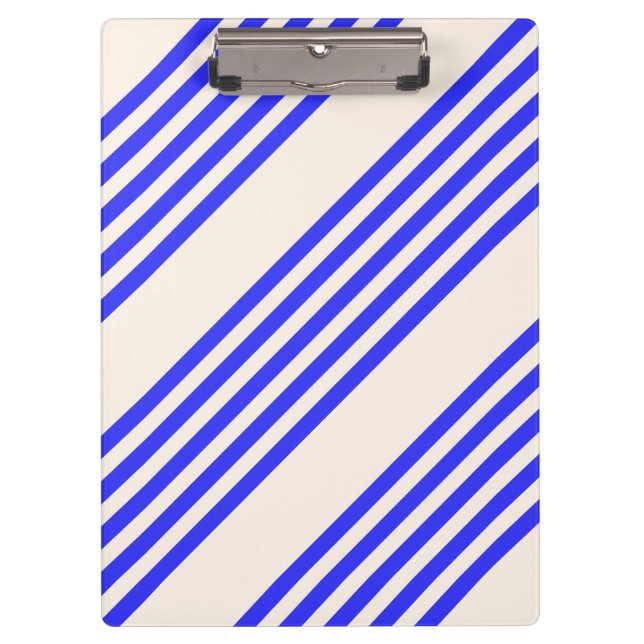 Pranchetas Padrão elétrico azul e bege cinco faixas (Frente)