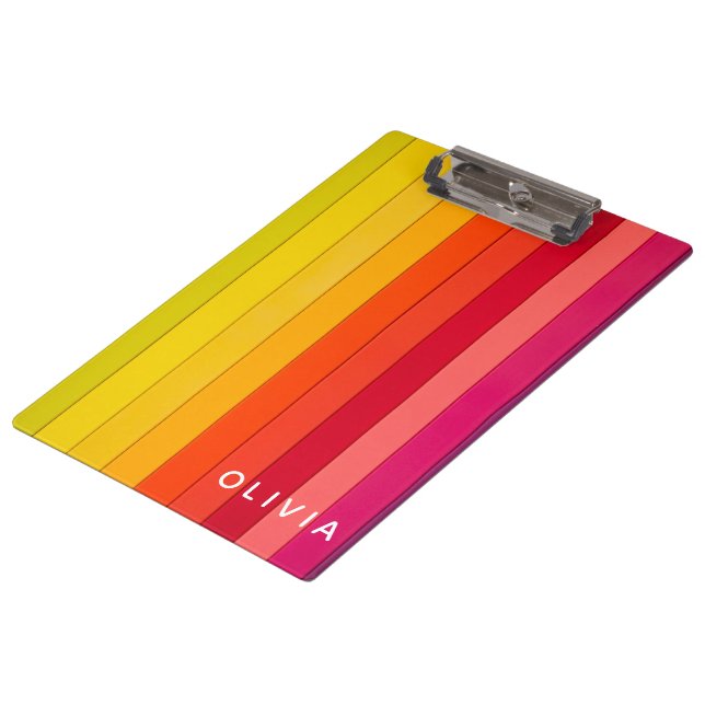 Pranchetas Padrão Estético de Cores Vibrantes (Inclinado)