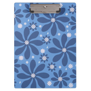 Pranchetas Padrão Floral Azul - Acesso ao Na moda