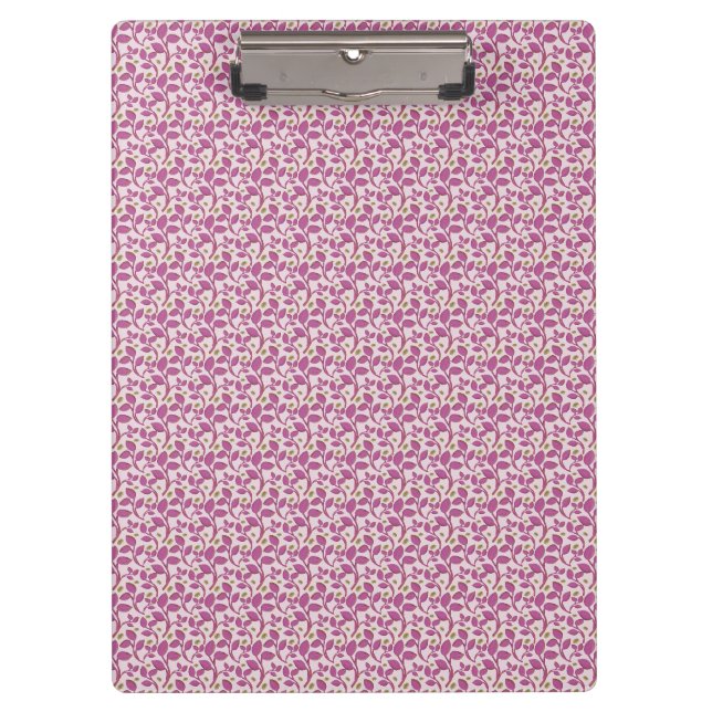 Pranchetas Padrão Floral Botânico Rosa com Videira e Design d (Frente)