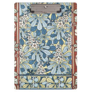 Pranchetas Padrão Floral de Castanheira Art Nouveau Vintage