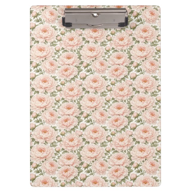 Pranchetas Padrão Floral de Peônia Elegante (Frente)