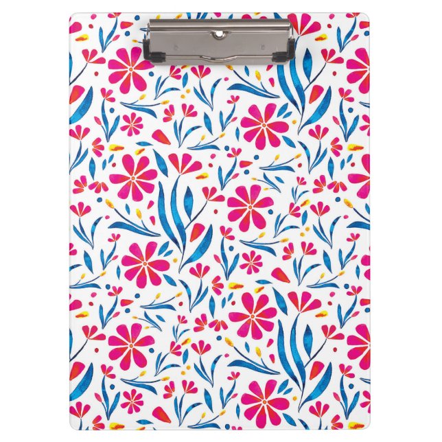 Pranchetas Padrão Floral de Uplifting por Aquarela (Frente)