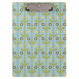 Pranchetas Padrão Floral Folksy Verde e Azul