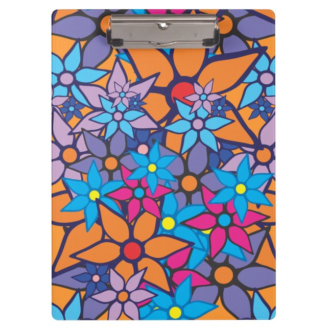 Pranchetas Padrão Floral Pop Art nº 5 (Frente)
