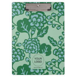 Pranchetas Padrão Floral Verde e Azul Vibrante e Negrito