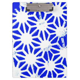 Pranchetas Padrão geométrico azul