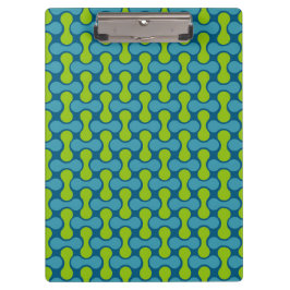 Pranchetas Padrão geométrico do Abstrato retrô em azul e verd