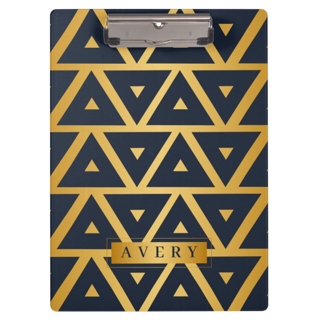 Pranchetas Padrão Geométrico do Triângulo Personalizado (Frente)