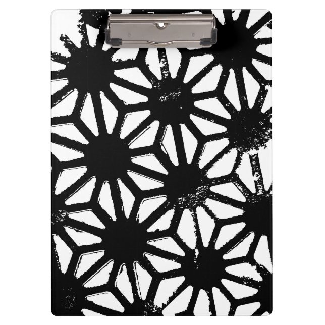 Pranchetas Padrão geométrico preto (Frente)