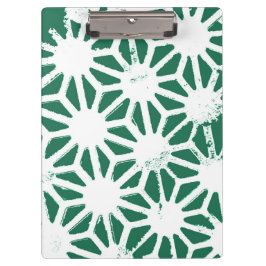Pranchetas Padrão geométrico verde-sábado e branco