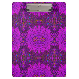 Pranchetas Padrão Groovy Abstrato Magenta e Preto