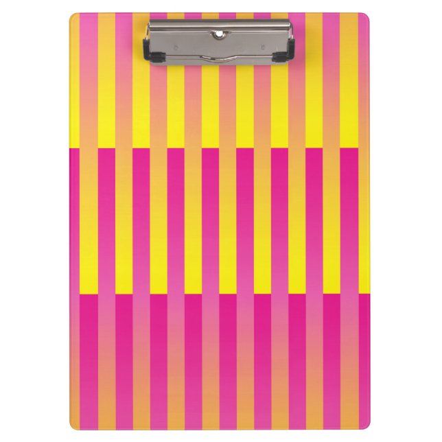 Pranchetas Padrão Laranja Amarelo Cor-de-Rosa Strike (Frente)