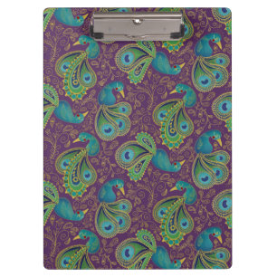 Pranchetas Padrão Paisley de Pavão Roxo