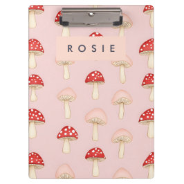 Pranchetas Padrão Personalizado de Cogumelo Vermelho Rosa-Ros