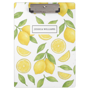 Pranchetas Padrão Personalizado de Limão de Aquarela Cósmica 