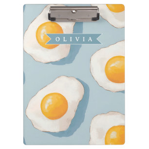 Pranchetas Padrão Personalizado de Ovo Frito Divertido Azul E