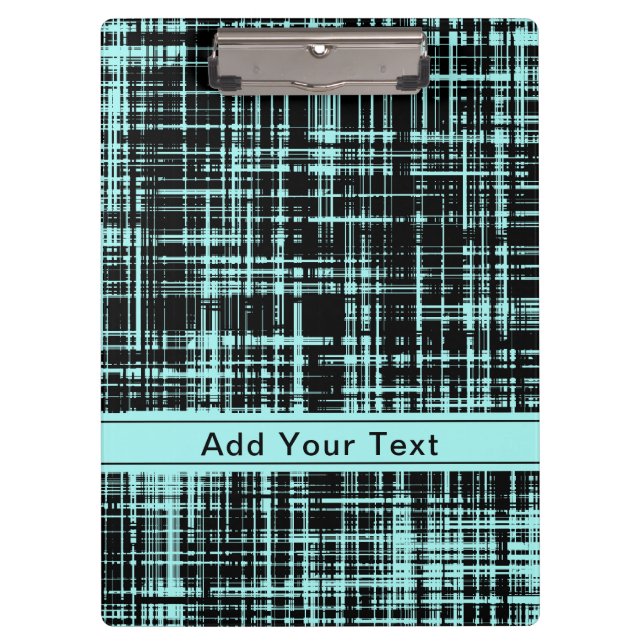 Pranchetas Padrão Personalizado Turquesa e Abstrato preto (Frente)