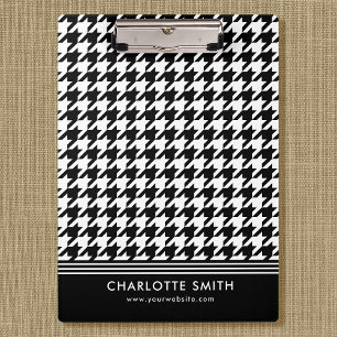 Pranchetas Padrão profissional de houndstooth preto