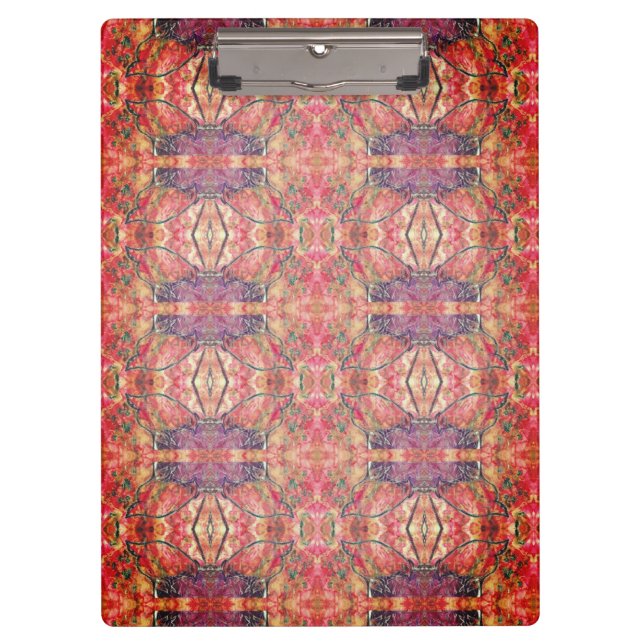 Pranchetas Padrão rosa e púrpura (Frente)