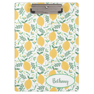 Pranchetas Padrão Rustic Lemon com Monograma Verde
