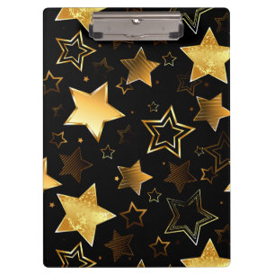 Pranchetas Padrão sem costura com estrelas de Ouro
