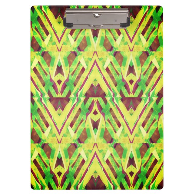 Pranchetas Padrão verde e castanho (Frente)