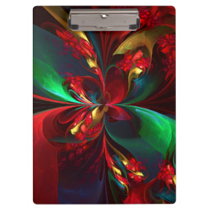 Pranchetas Padrão Verde Vermelho Abstrato Floral Moderno #11