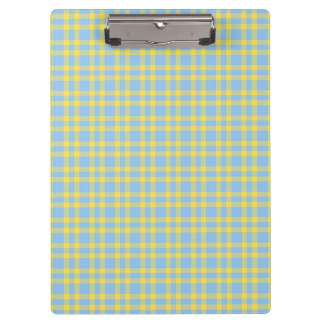 Pranchetas Padrão Xadrez Azul Amarelo (Frente)