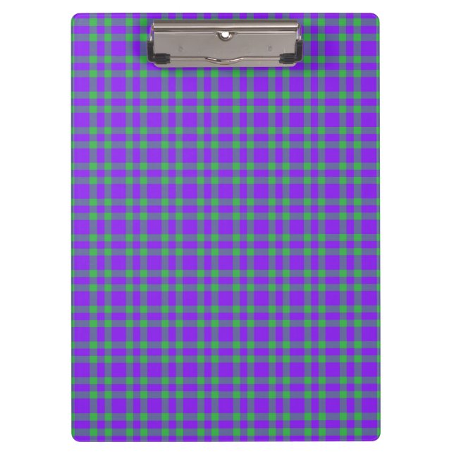 Pranchetas Padrão Xadrez Verde Roxo (Frente)