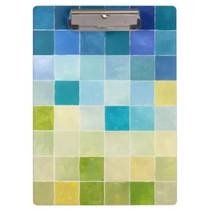 Pranchetas Paisagem com Quadrados Pixilados Multicoloridos