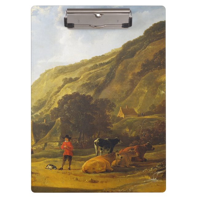 Pranchetas Paisagem fluvial com os cavaleiros Aelbert Cuyp (Frente)