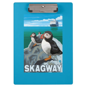 Pranchetas Papagaio-do-mar & navio de cruzeiros - Skagway,