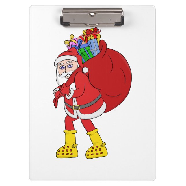 Pranchetas Papai Noel Vestindo Big Yellow Boots (Frente)