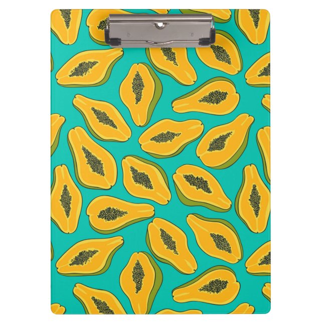 Pranchetas Papaya slices on turquoise (Frente)