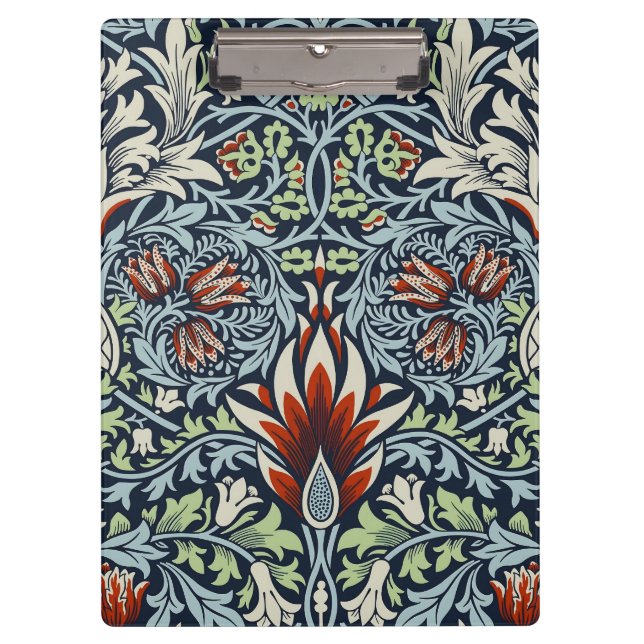 Pranchetas Papel de parede floral Morris Navy Blue Snakeshead (Frente)