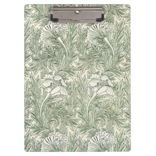 Pranchetas Papel de Parede Tulipa Clássico Verde William Morr