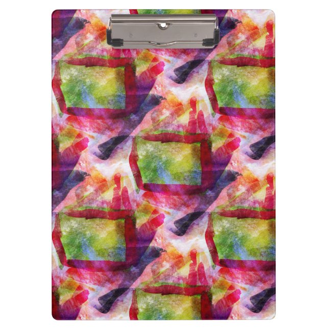 Pranchetas Papel de parede verde, vermelho abstrato (Frente)