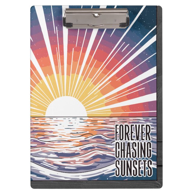 Pranchetas Para sempre perseguindo Pôrs do sol (Frente)