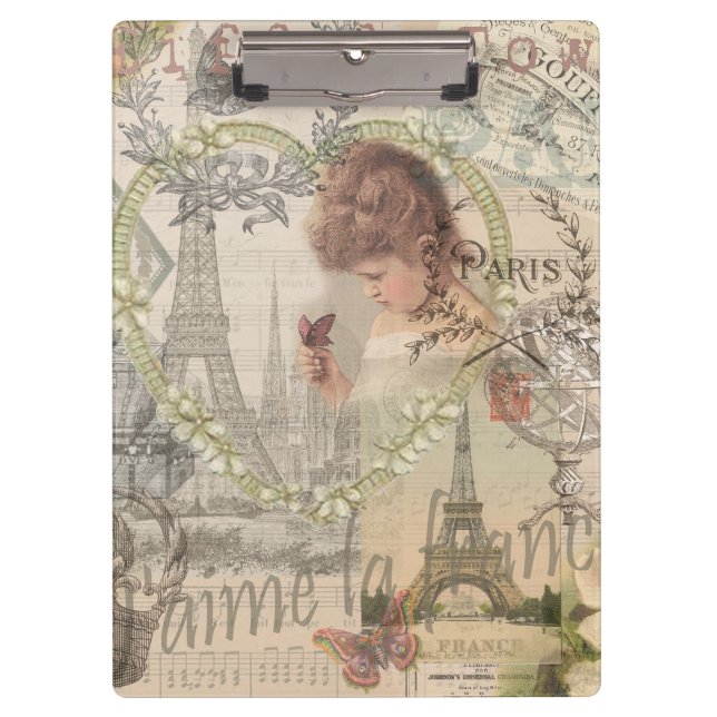 Pranchetas Paris France Bonito Girl Eiffel (Frente)
