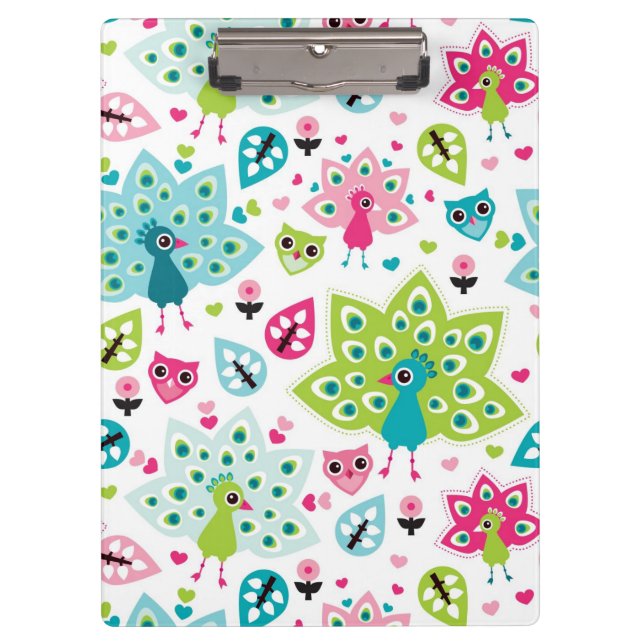 Pranchetas pássaro e coruja do pavão (Frente)