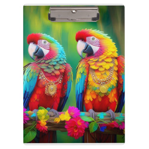 Pranchetas Pássaros Macaw Coloridos na Ramificação-67859