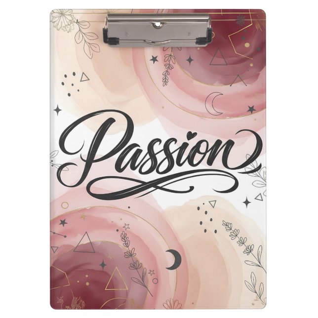 Pranchetas Passion Script | Elegant Minimalist Typography (Frente)